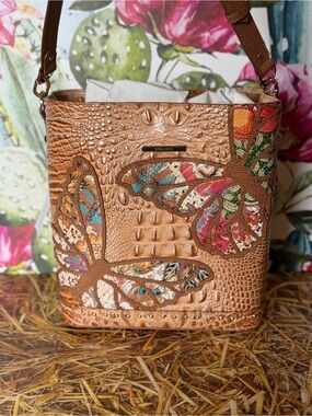 UNIQUE NWT 🦋🦋🦋Brahmin Celina Honey Brown Gala Butterfly FIRM SALE
